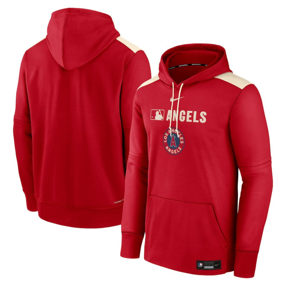 Los Angeles Angels Nike Authentic Collection City Connect Therma Pullover Hoodie Clearance