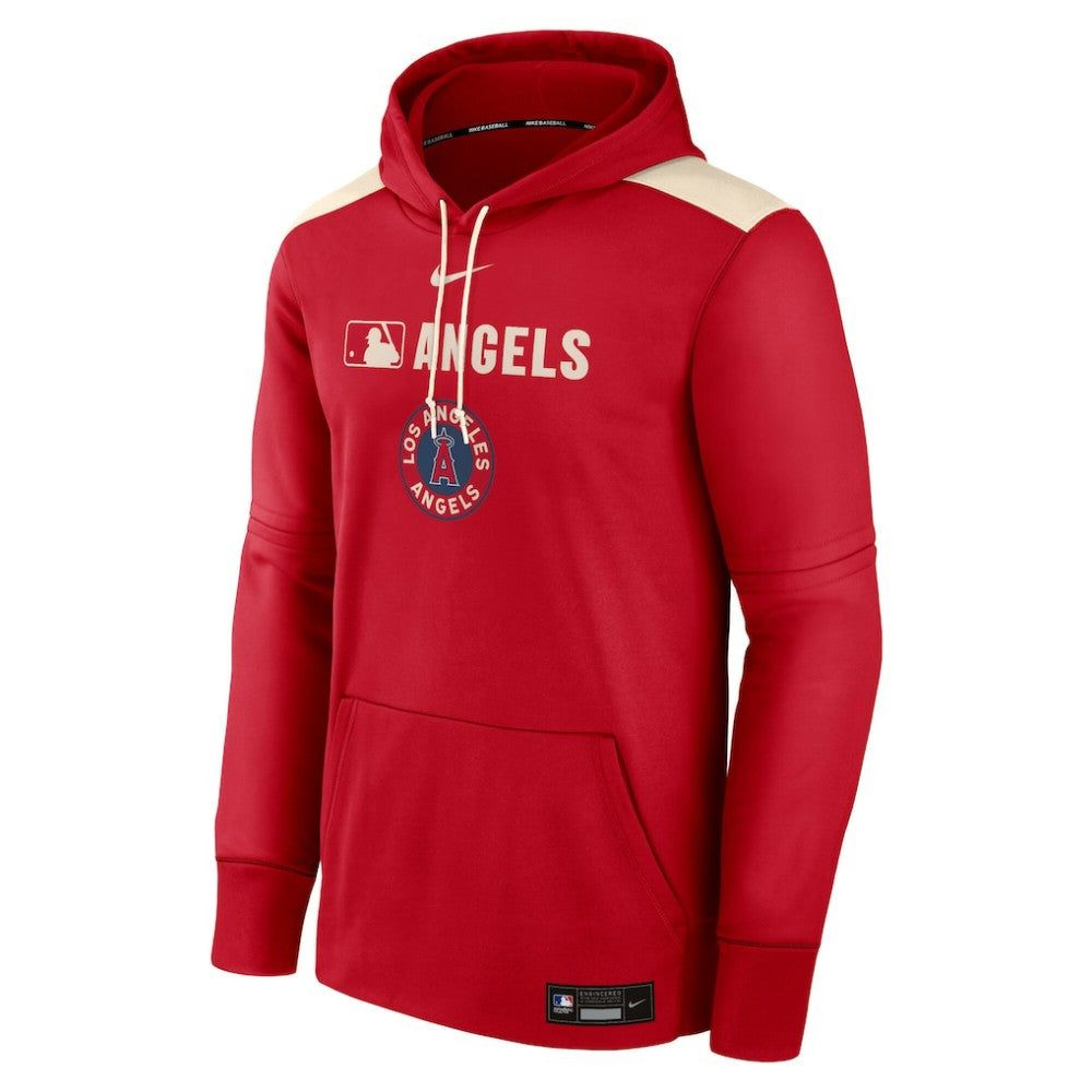 Los Angeles Angels Nike Authentic Collection City Connect Therma Pullover Hoodie Clearance