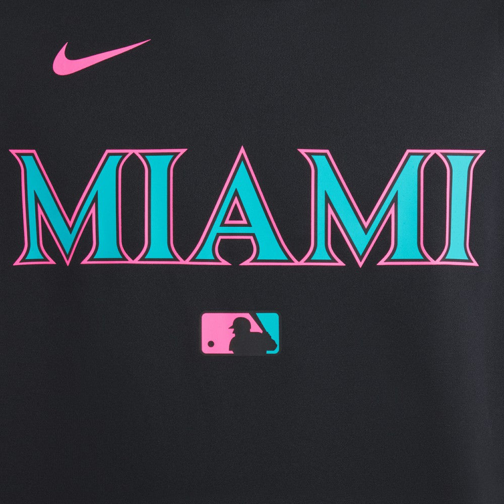 Miami Marlins Nike 2025 City Connect Authentic Collection Therma Pullover Hoodie On Sale