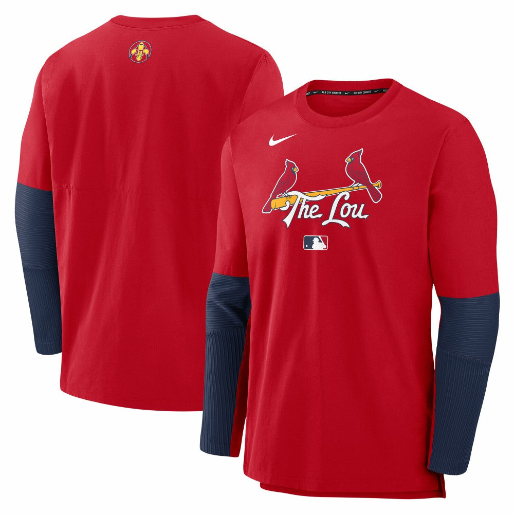 St. Louis Cardinals Nike 2025 City Connect Authentic Collection Player Dri-FIT Lightweight Pullover Clearance