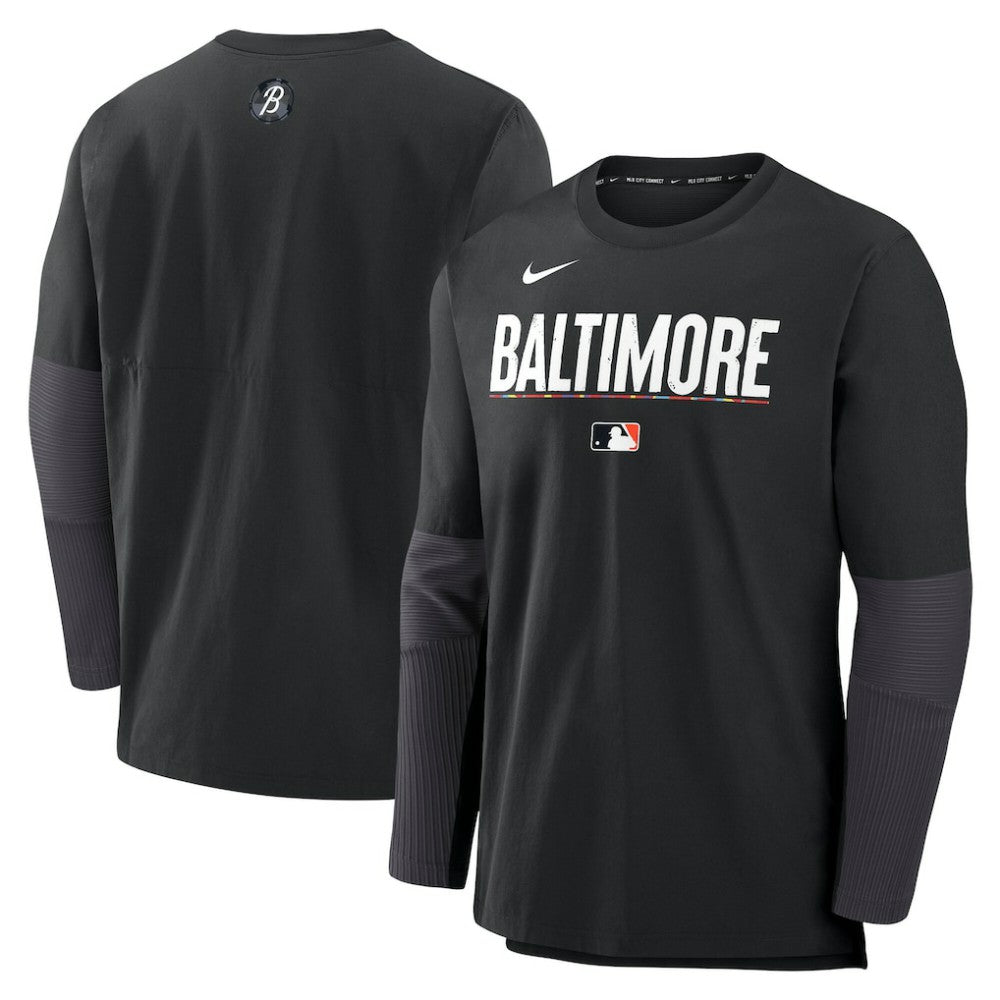 Baltimore Orioles Nike 2025 City Connect Authentic Collection Player Dri-FIT Lightweight Pullover On Sale