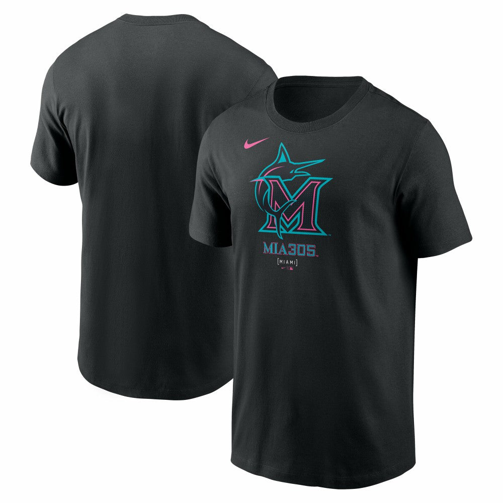 Miami Marlins Nike 2025 City Connect Large Logo T-Shirt Near Me