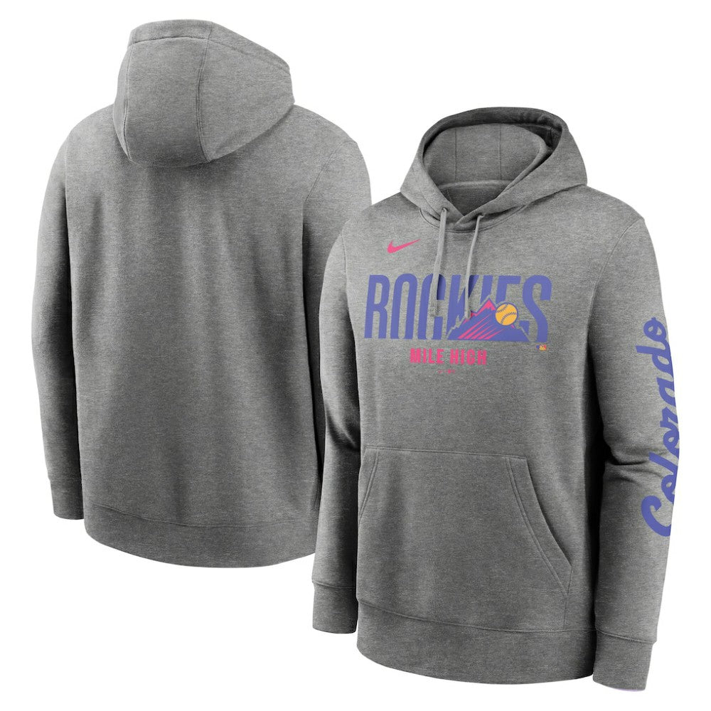 Colorado Rockies Nike 2025 City Connect French Terry Club Fleece Pullover Hoodie Clearance