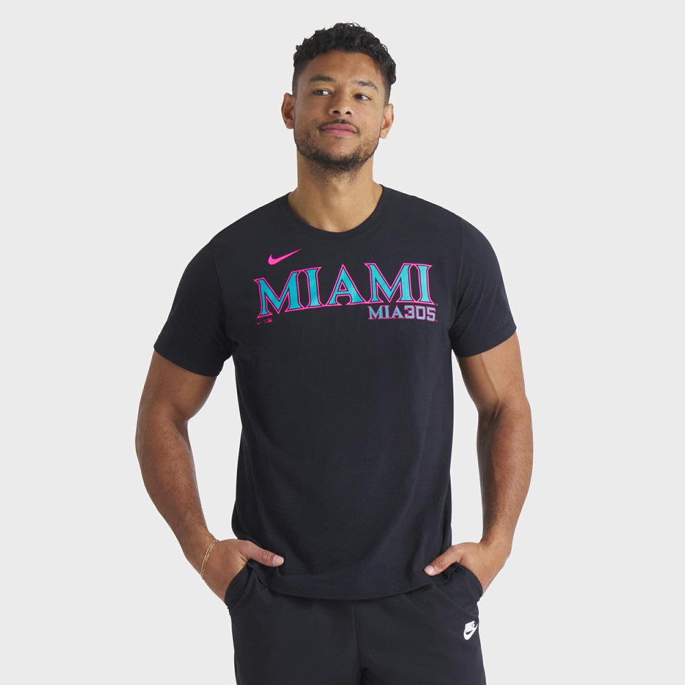 Miami Marlins Nike City Connect Wordmark T-Shirt Sale