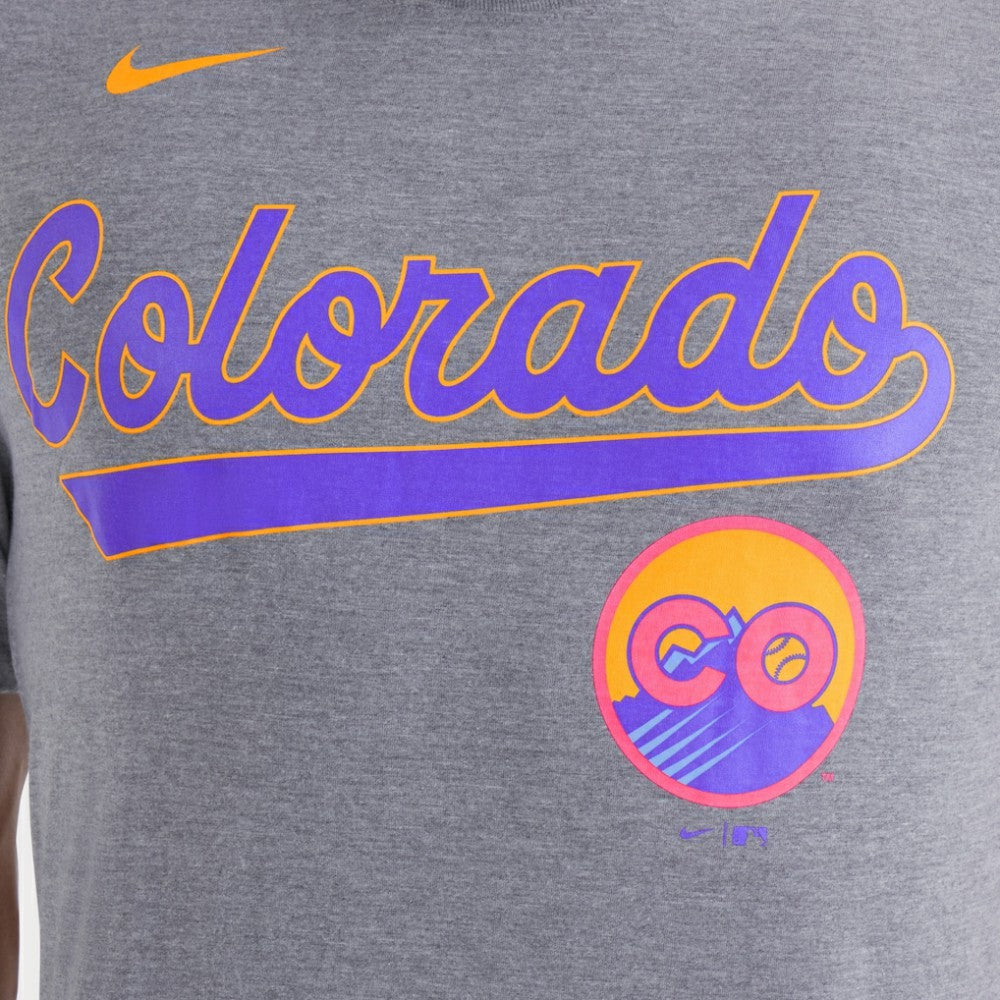 Colorado Rockies Nike City Connect Script Tri-Blend T-Shirt Clearance