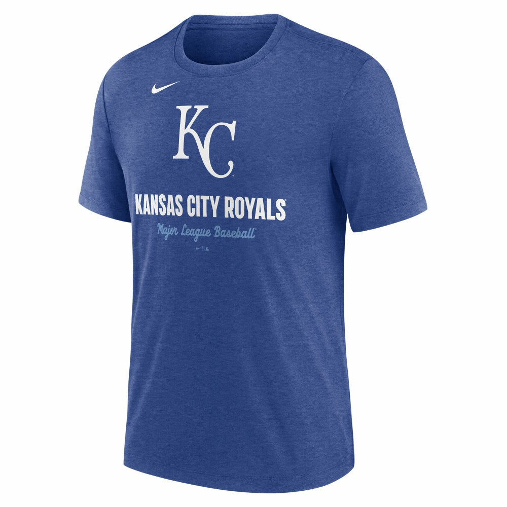 Kansas City Royals Nike Logo Tri-Blend T-Shirt On Sale