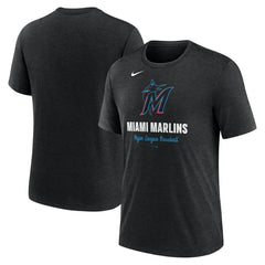 Miami Marlins Nike Logo Tri-Blend T-Shirt Lifestyle