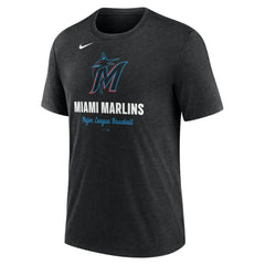 Miami Marlins Nike Logo Tri-Blend T-Shirt Lifestyle