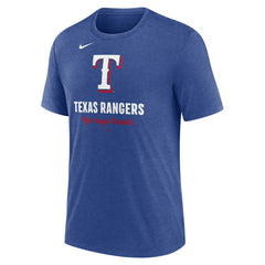 Texas Rangers Nike Logo Tri-Blend T-Shirt Sale