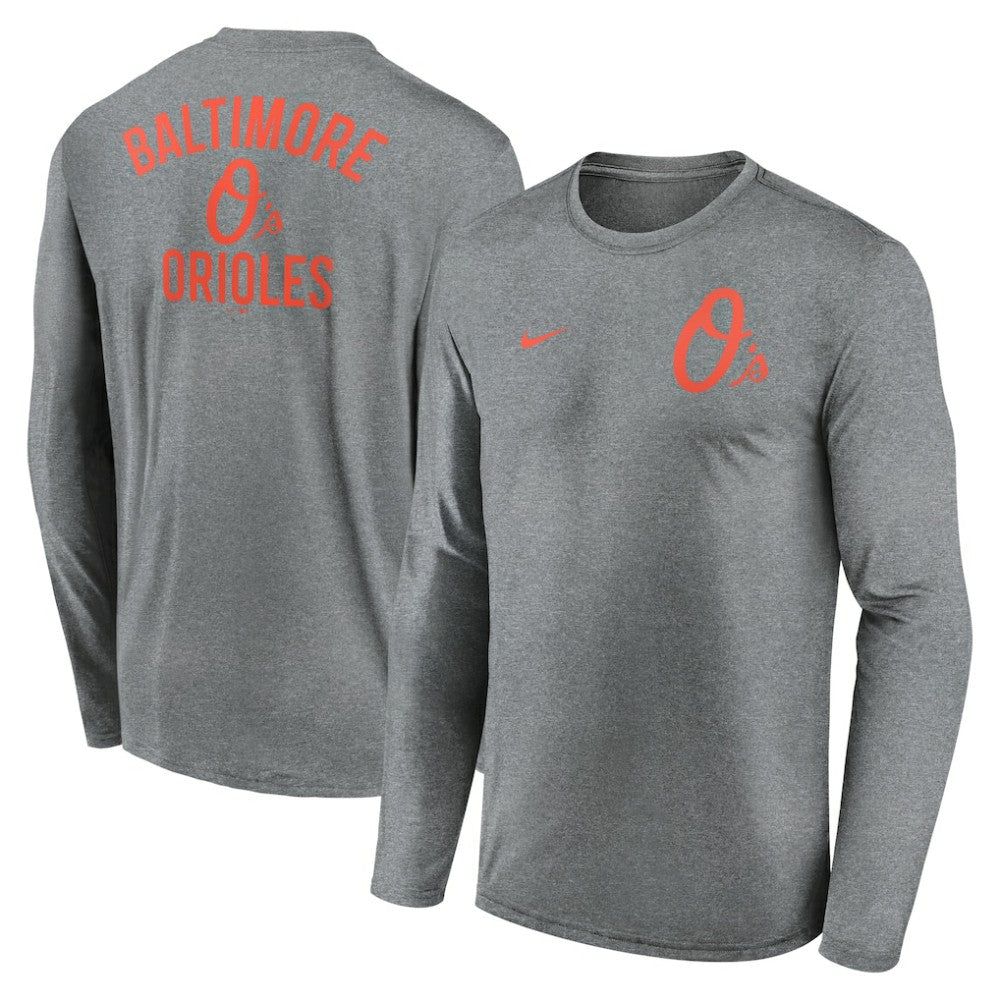 Baltimore Orioles Nike 2-Hit Legend Dri-FIT Long Sleeve T-Shirt Clearance