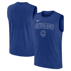 Chicago Cubs Nike Knockout Dri-FIT Muscle Tank Top discount