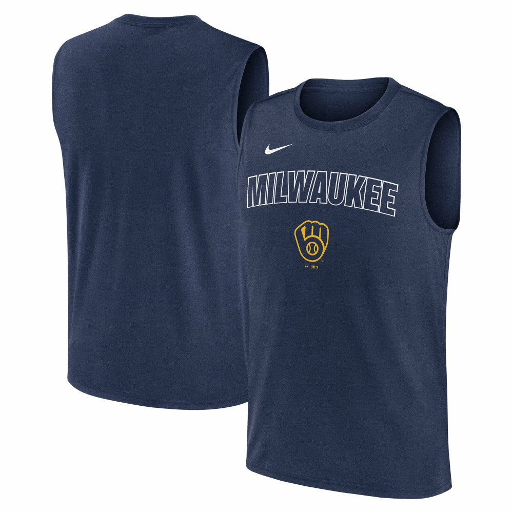 Milwaukee Brewers Nike Knockout Dri-FIT Muscle Tank Top Online