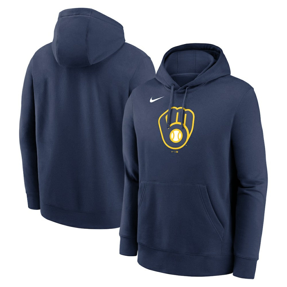 Milwaukee Brewers Nike Logo Club Fleece Hoodie discount