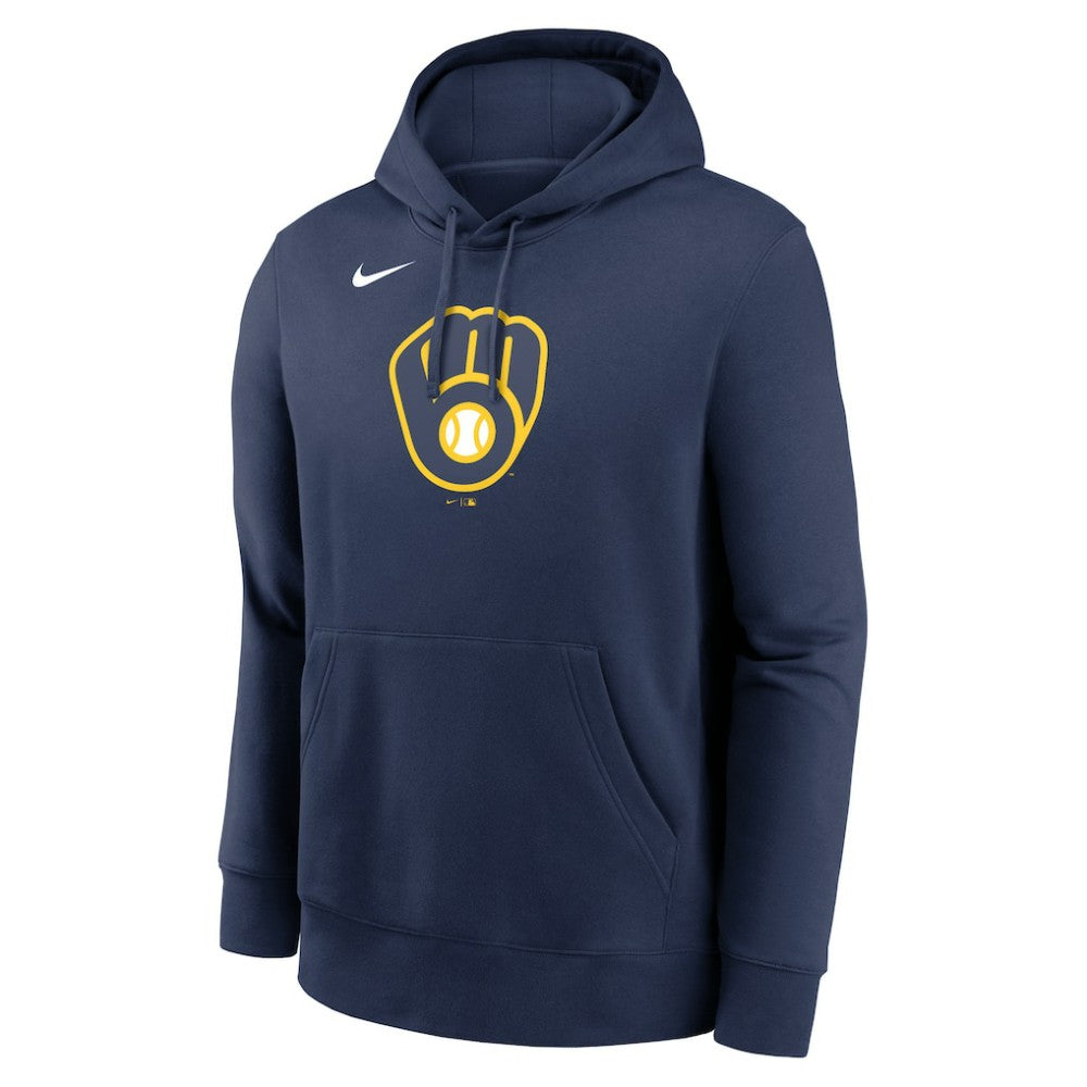 Milwaukee Brewers Nike Logo Club Fleece Hoodie discount