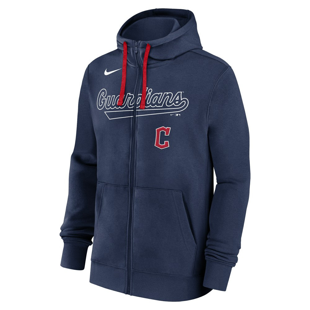 Cleveland Guardians Nike Knockout Script Full-Zip Hoodie On Sale