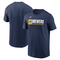 Milwaukee Brewers Nike Team Block T-Shirt Clearance