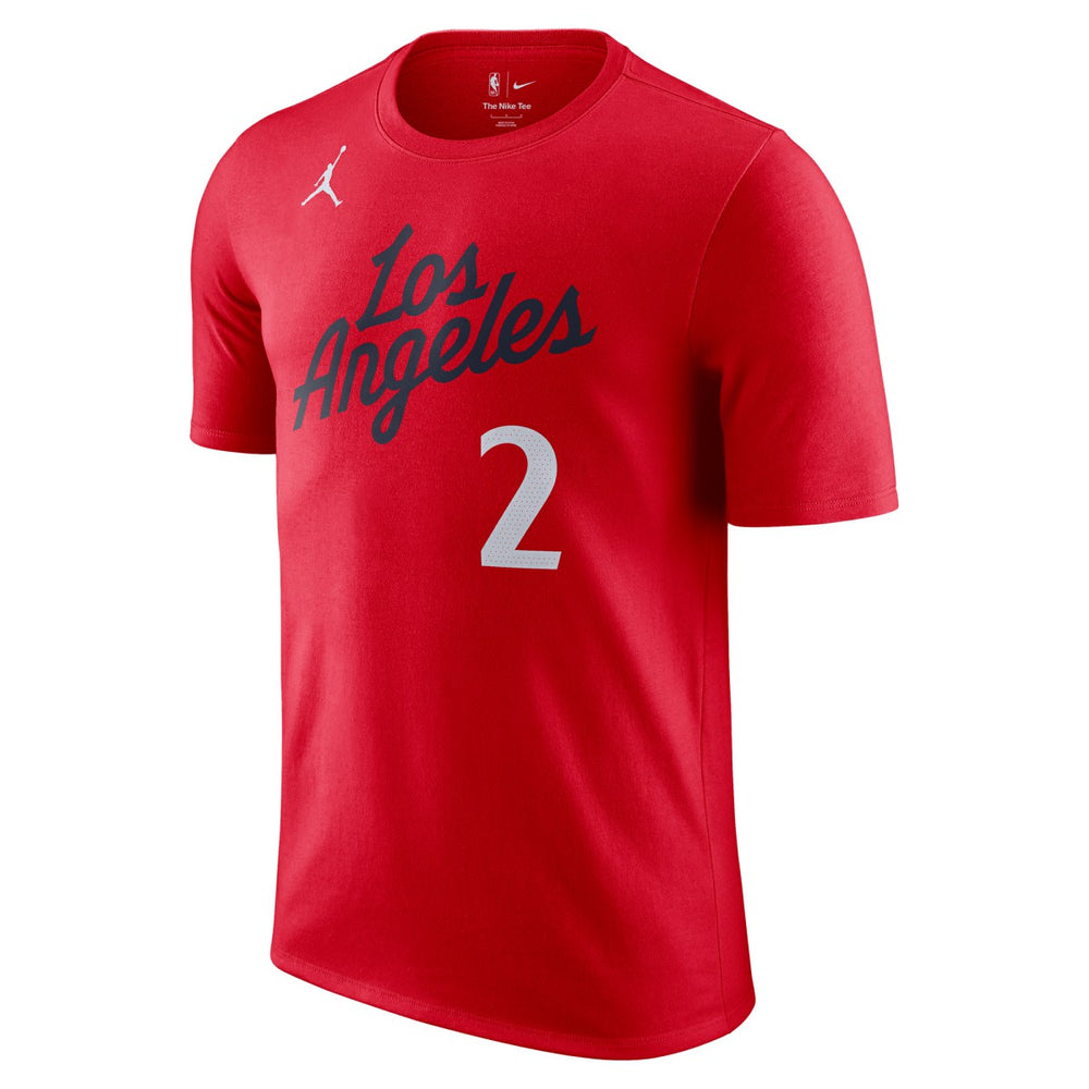 NBA - Kawhi Leonard LA Clippers Jordan Brand Statement Edition Name & Number T-Shirt - Red