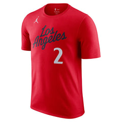 NBA - Kawhi Leonard LA Clippers Jordan Brand Statement Edition Name & Number T-Shirt - Red