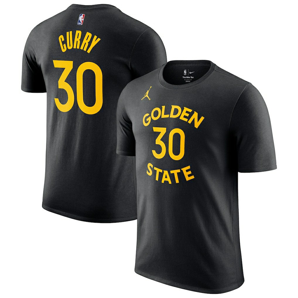 NBA - Stephen Curry Golden State Warriors Jordan Brand Statement Edition Name & Number T-Shirt - Black