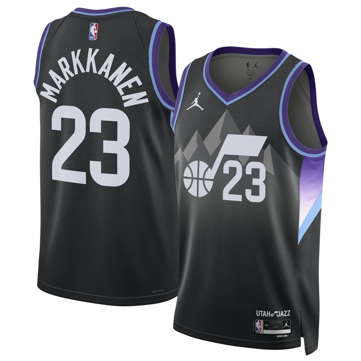 NBA - Lauri Markkanen Utah Jazz Jordan Brand Unisex 2024/25 Swingman Jersey - Statement Edition - Black