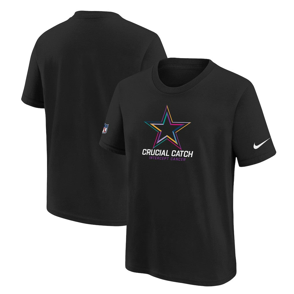 Dallas Cowboys Youth 2024 NFL Crucial Catch T-Shirt Black - Nike
