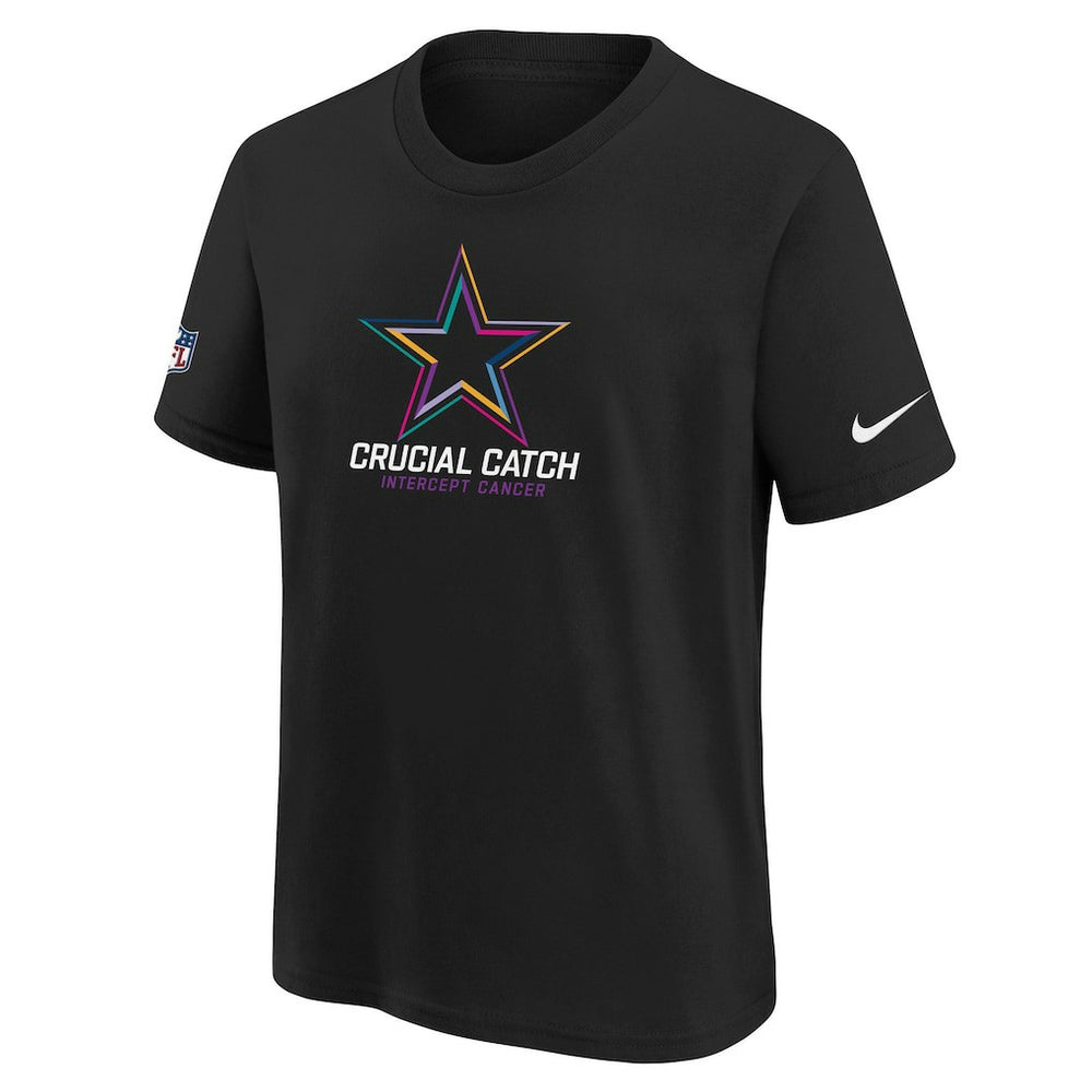 Dallas Cowboys Youth 2024 NFL Crucial Catch T-Shirt Black - Nike