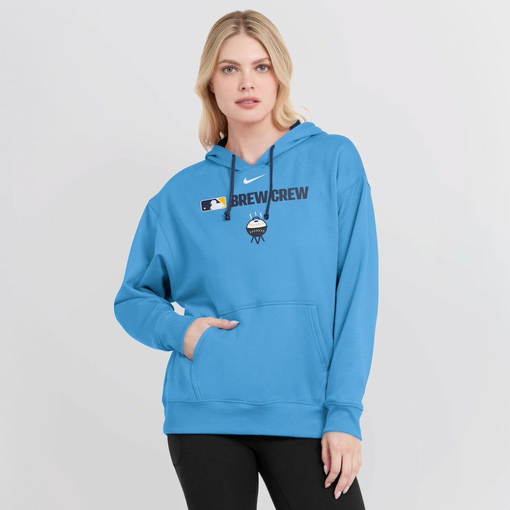 Milwaukee Brewers Nike Women's City Connect Authentic Collection Therma-FIT Hoodie On Sale