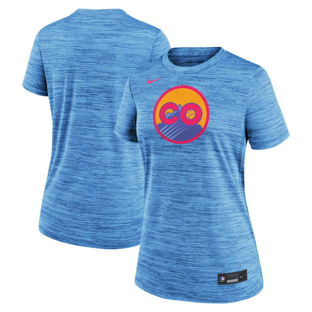 Colorado Rockies Nike Women's 2025 City Connect Authentic Collection Velocity Dri-FIT T-Shirt Sale