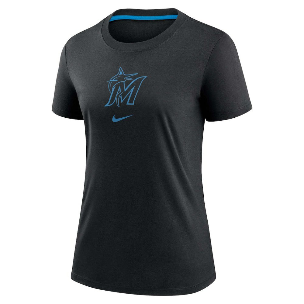 Miami Marlins Nike Women's Authentic Collection Early Work Tri-Blend T-Shirt Lifestyle