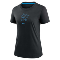 Miami Marlins Nike Women's Authentic Collection Early Work Tri-Blend T-Shirt Lifestyle