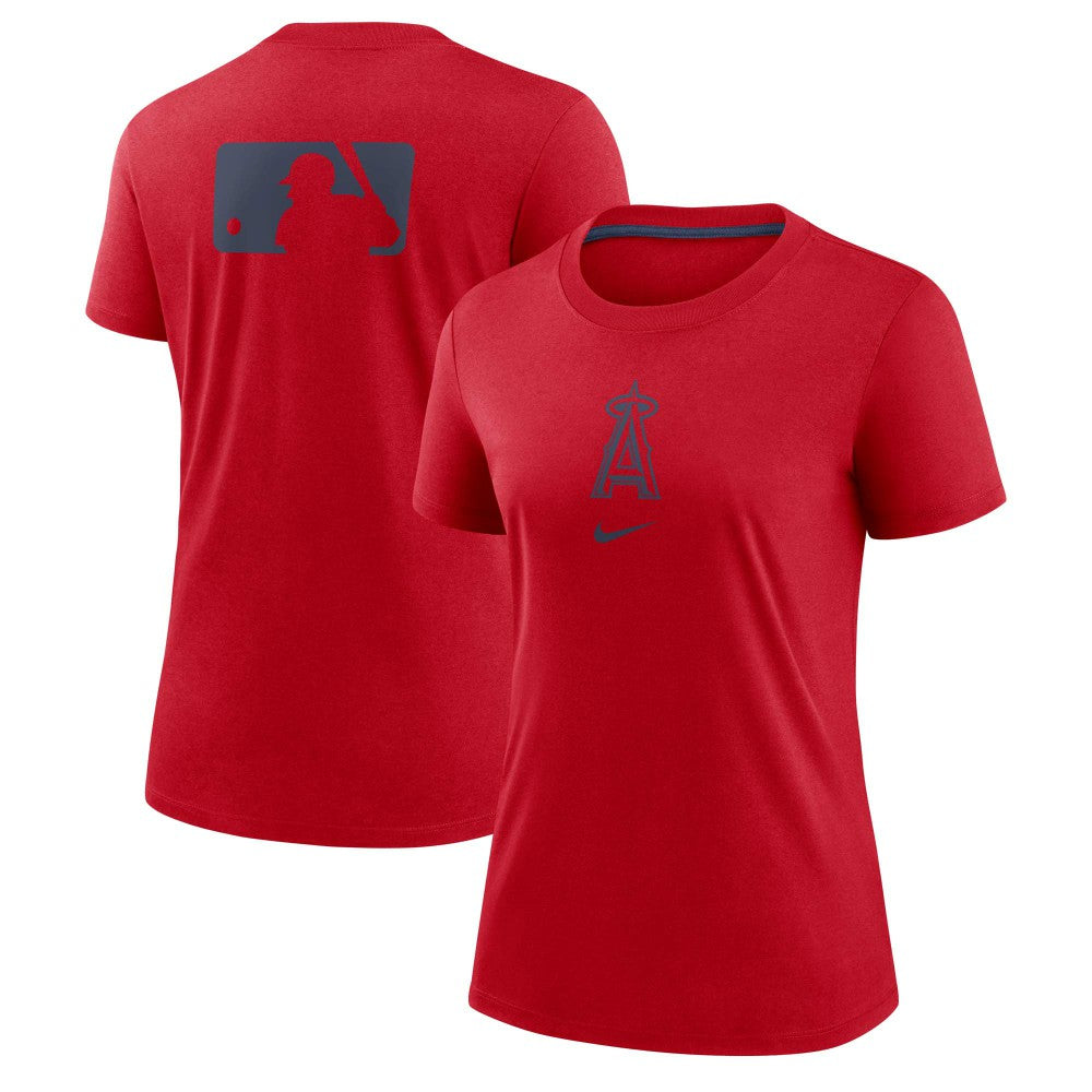 Los Angeles Angels Nike Women's Authentic Collection Early Work Tri-Blend T-Shirt On Sale