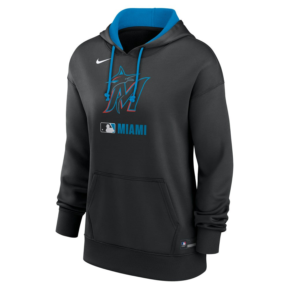 Miami Marlins Nike Women's Authentic Collection Therma-FIT Hoodie On Sale