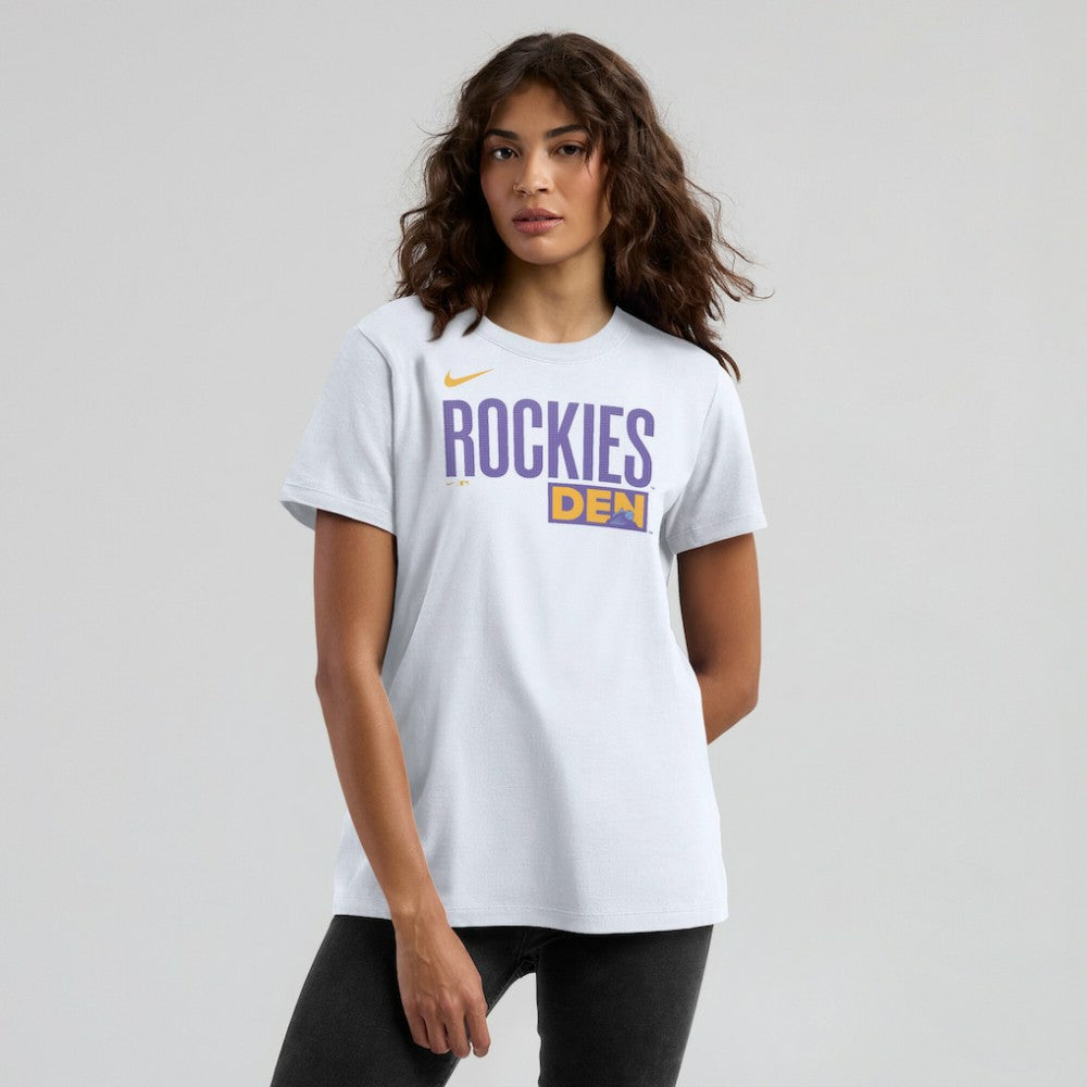 Colorado Rockies Nike Women's 2025 City Connect Wordmark T-Shirt On Sale