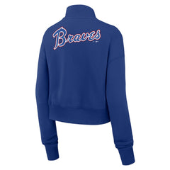 Atlanta Braves Nike Women's Cooperstown Collection Phoenix Fleece Half-Zip Sweatshirt On Sale