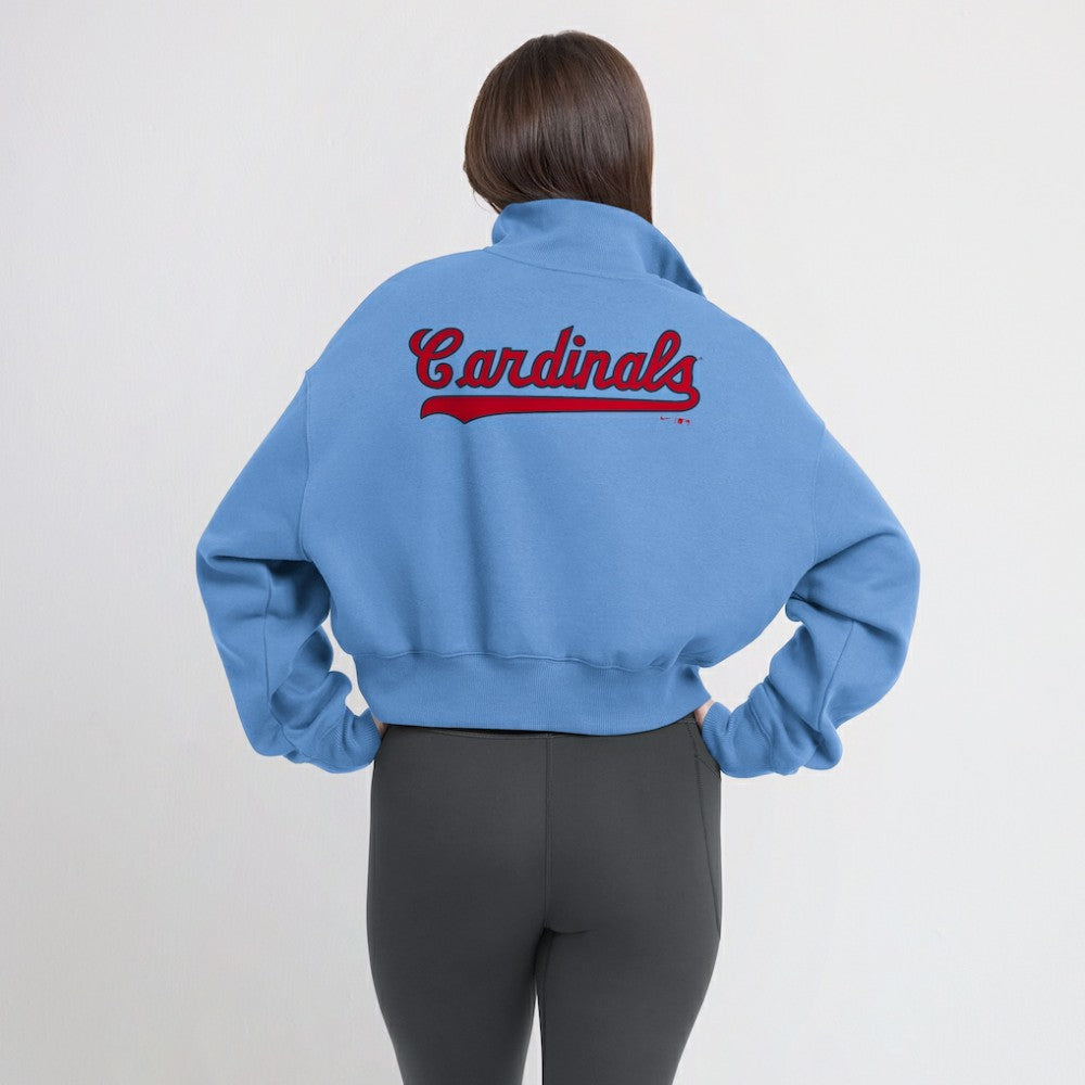 St. Louis Cardinals Nike Women's Cooperstown Collection Phoenix Fleece Half-Zip Sweatshirt On Sale