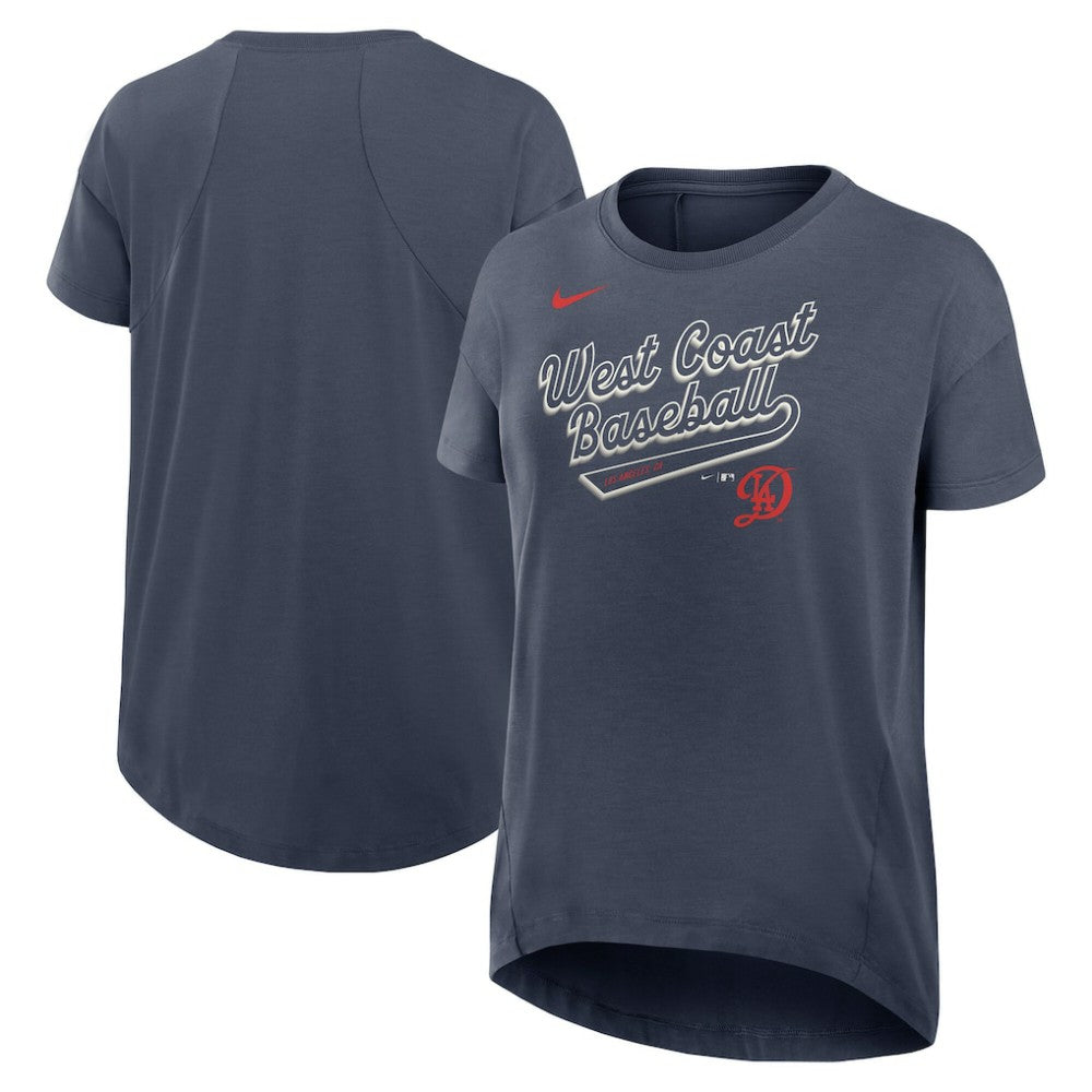 Los Angeles Dodgers Nike Women's 2025 City Connect Flowy Fashion Tri-Blend Dri-FIT T-Shirt Sale