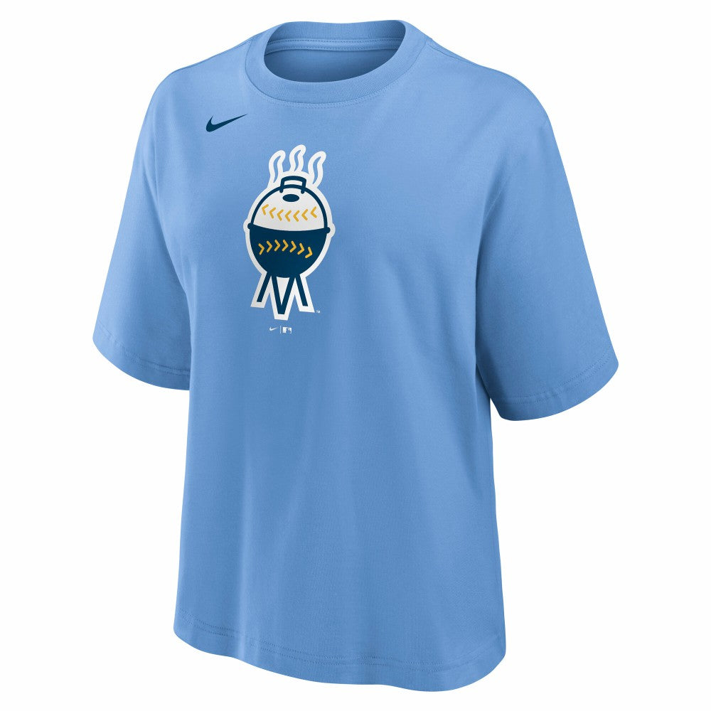 Milwaukee Brewers Nike Women's City Connect Logo Boxy T-Shirt Lifestyle