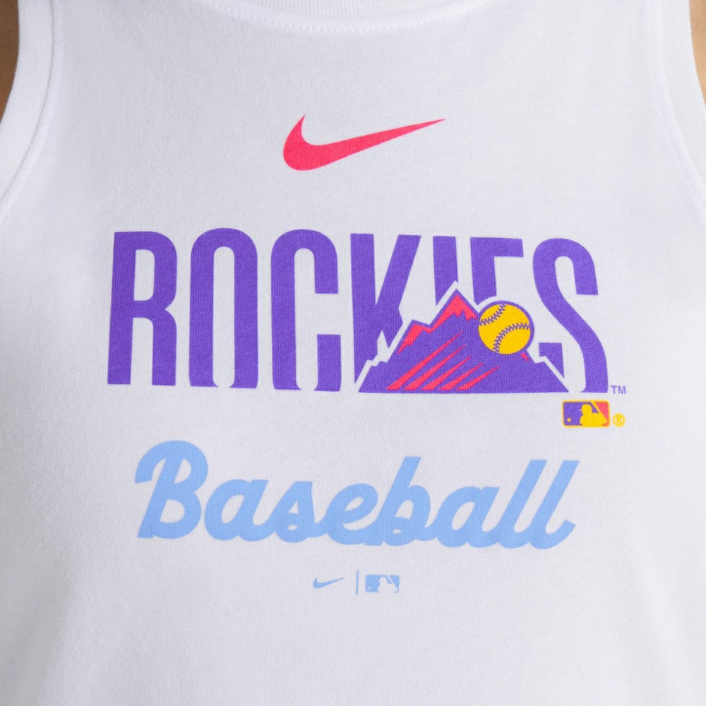 Colorado Rockies Nike Women's City Connect Tricode High Neck Dri-FIT Tank Top for sale