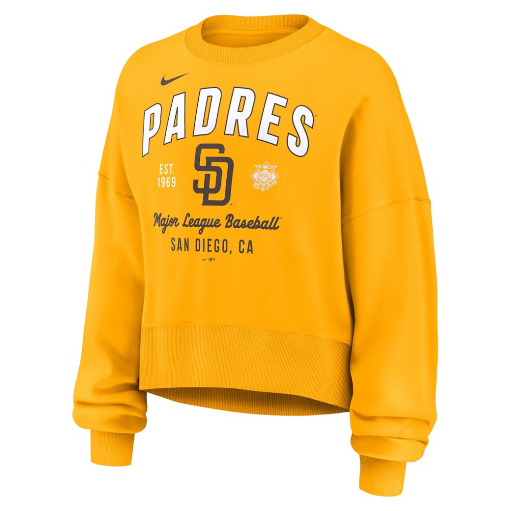 San Diego Padres Nike Women's Oversized High Hip Pullover Sweatshirt On Sale