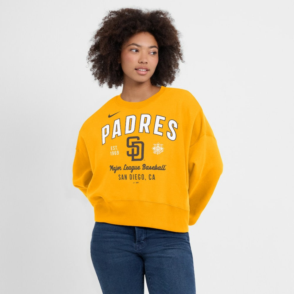 San Diego Padres Nike Women's Oversized High Hip Pullover Sweatshirt On Sale