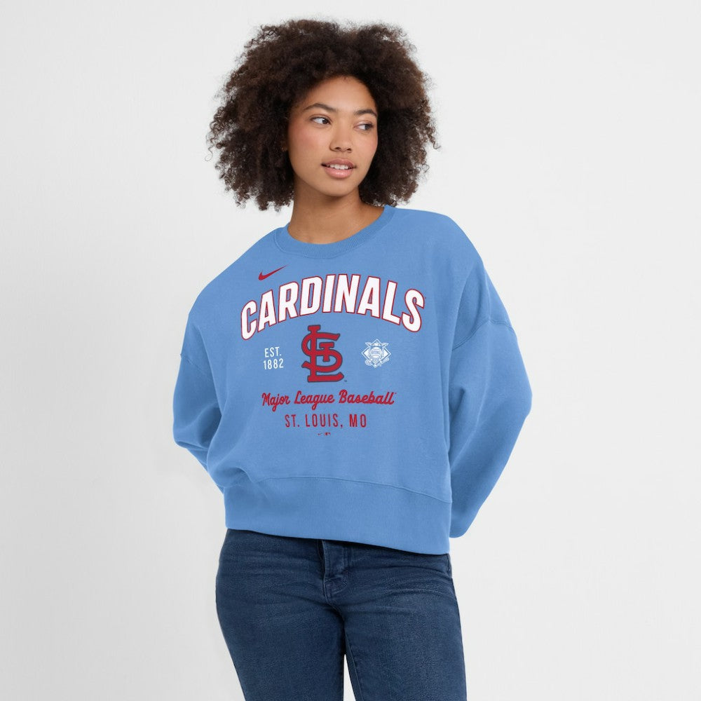 St. Louis Cardinals Nike Women's Oversized High Hip Pullover Sweatshirt Sale
