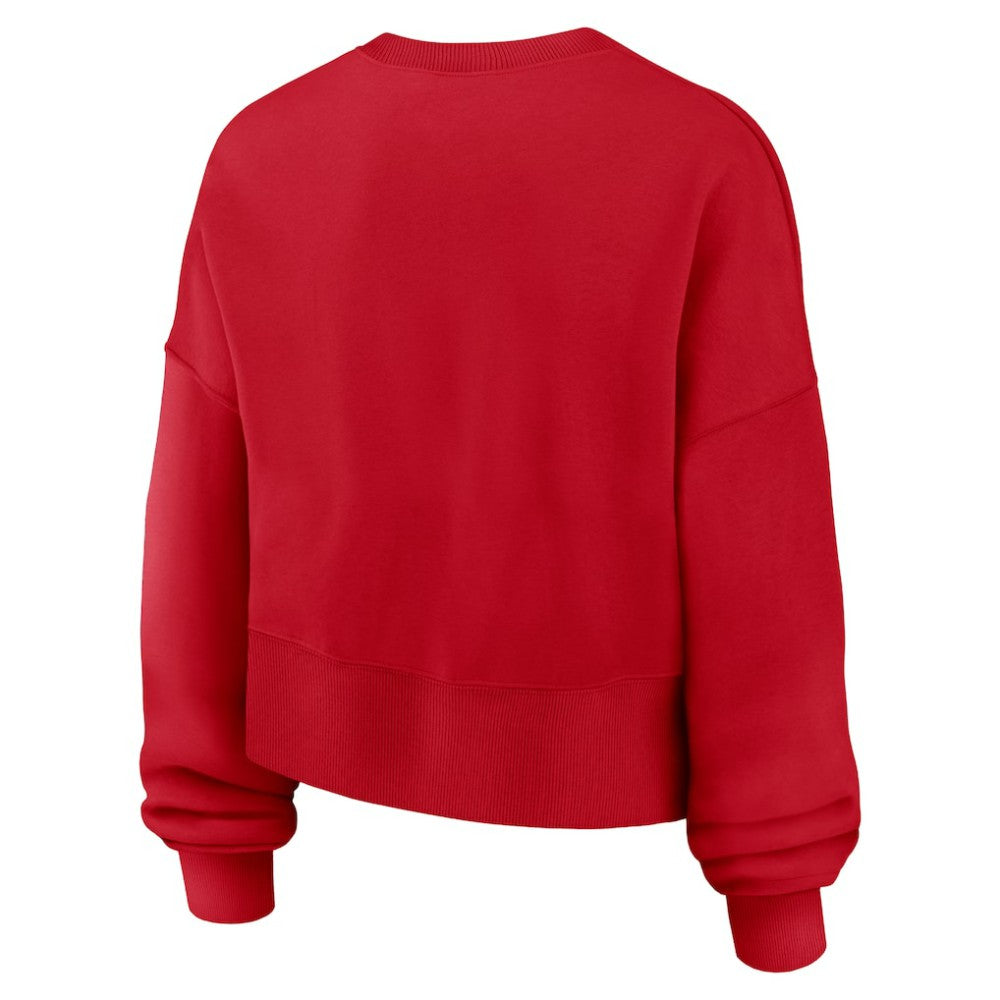 Texas Rangers Nike Women's Oversized High Hip Pullover Sweatshirt Online