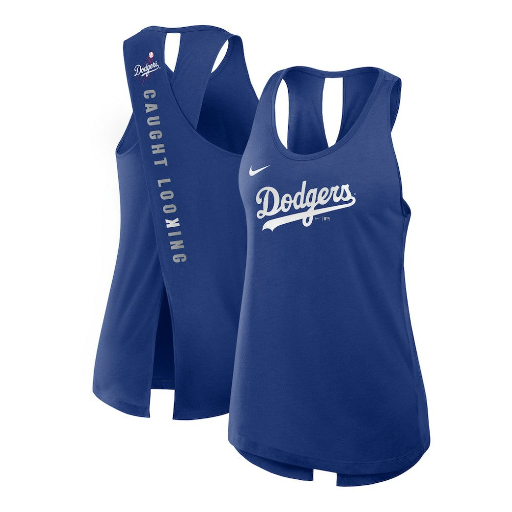 Los Angeles Dodgers Nike Open-Back Crisscross Dri-FIT Tank Top Clearance