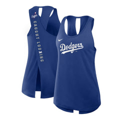 Los Angeles Dodgers Nike Open-Back Crisscross Dri-FIT Tank Top Clearance