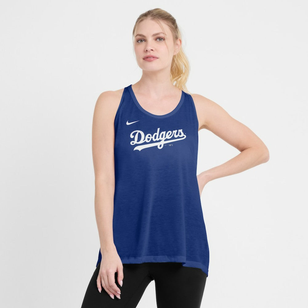 Los Angeles Dodgers Nike Open-Back Crisscross Dri-FIT Tank Top Clearance