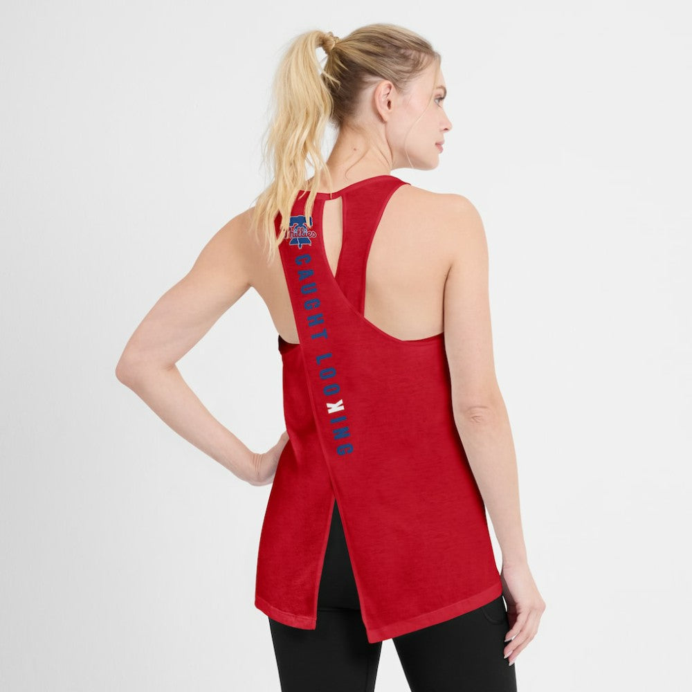 Philadelphia Phillies Nike Open-Back Crisscross Dri-FIT Tank Top Online