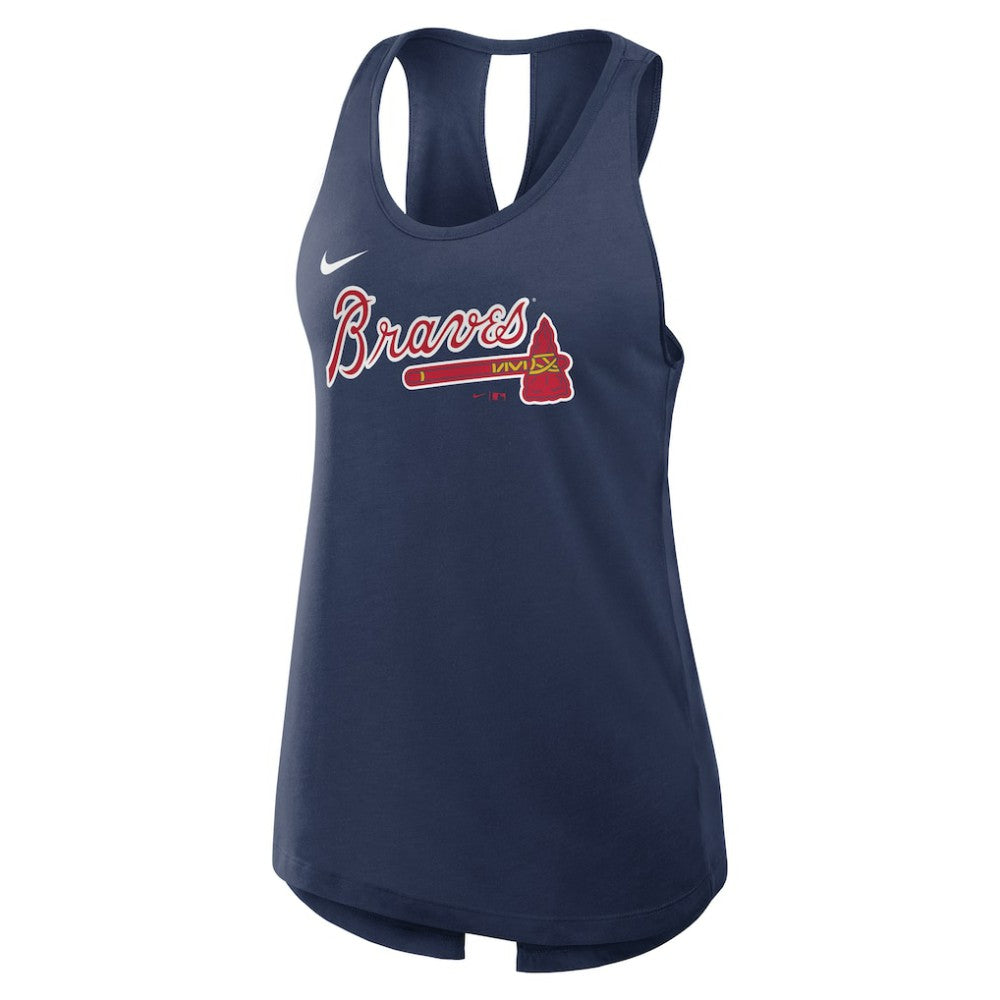 Atlanta Braves Nike Open-Back Crisscross Dri-FIT Tank Top Lifestyle