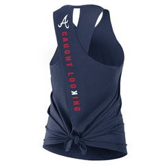 Atlanta Braves Nike Open-Back Crisscross Dri-FIT Tank Top Lifestyle