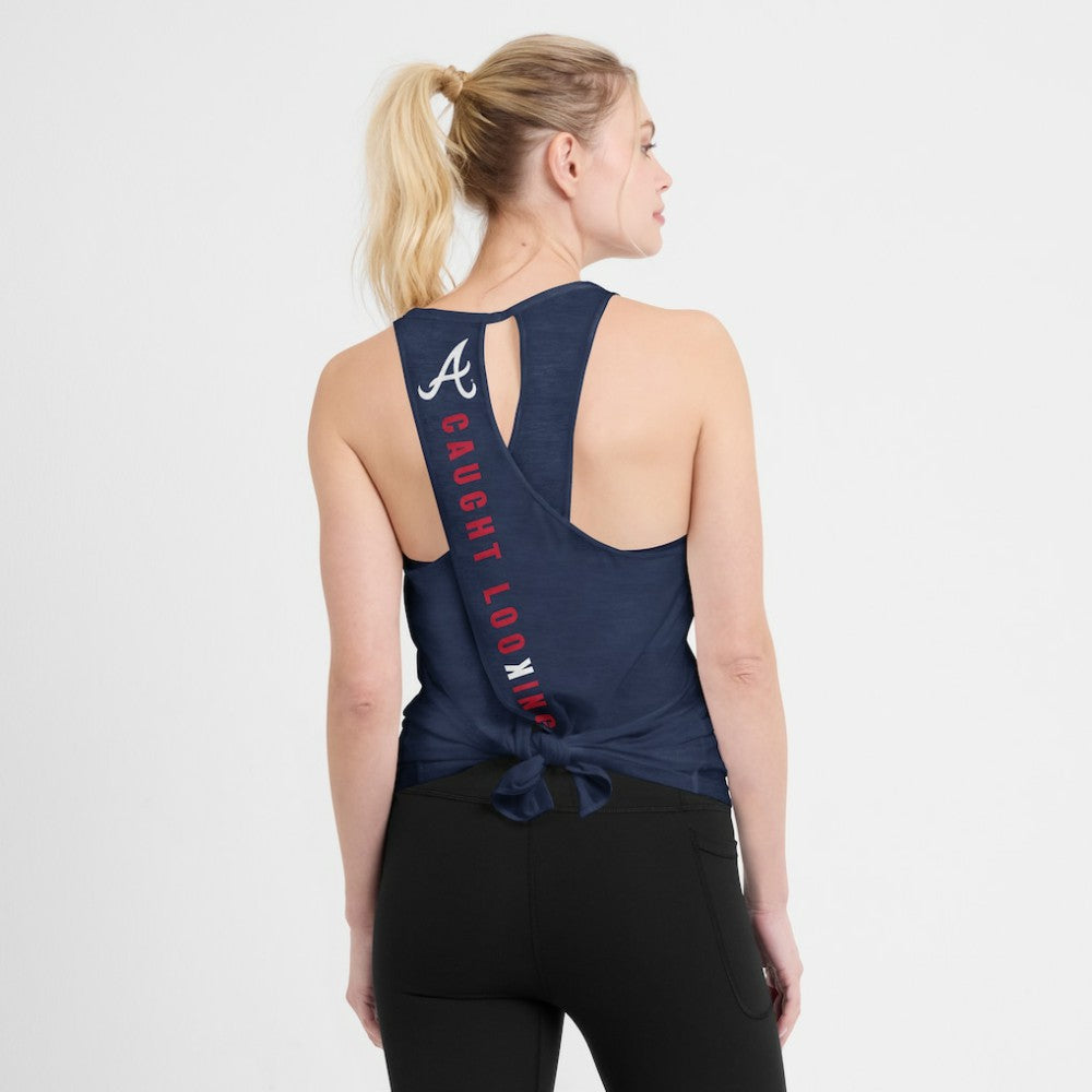 Atlanta Braves Nike Open-Back Crisscross Dri-FIT Tank Top Lifestyle
