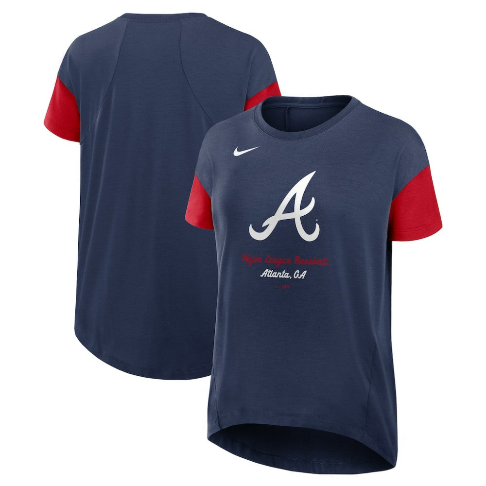 Atlanta Braves Nike Women's Flowy Fashion Tri-Blend Dri-FIT T-Shirt On Sale